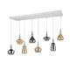 Trio-349400817 - Aldea - White 8 Light over Island Fitting with Decorative Glass