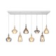 Trio-349400817 - Aldea - White 8 Light over Island Fitting with Decorative Glass