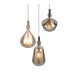 Trio-349430317 - Aldea - White 3 Light Cluster Pendant with Decorative Glass