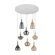 Trio-349430817 - Aldea - White 8 Light Cluster Pendant with Decorative Glass
