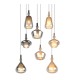 Trio-349430817 - Aldea - White 8 Light Cluster Pendant with Decorative Glass