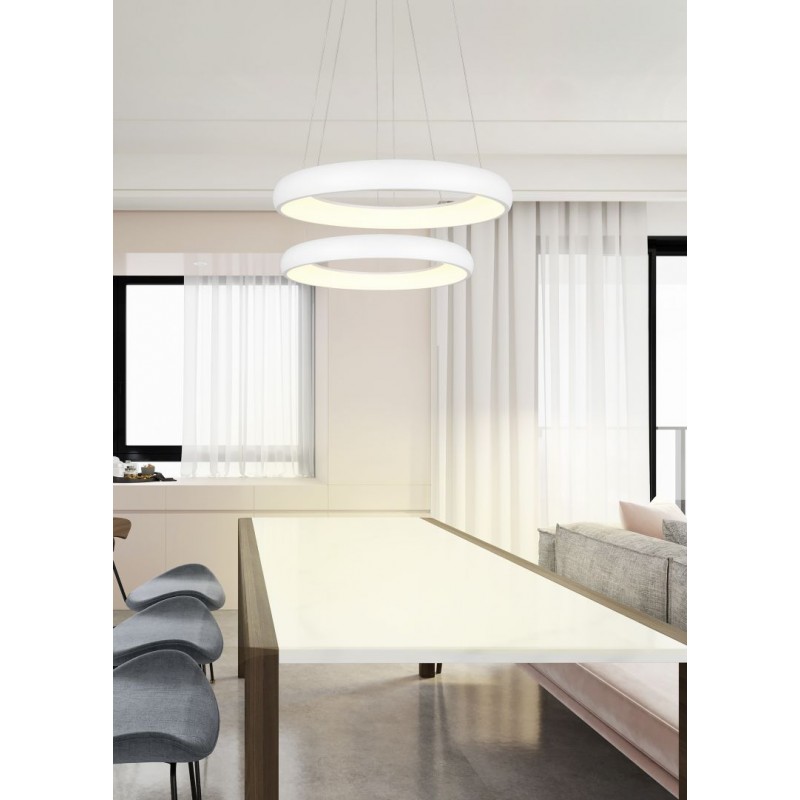 Ceiling Lights - Cardona - Matt White CCT Pendant ∅ 46.5 cm Trio-349614531 - Cardona - Matt White CCT Pendant ∅ 46.5 cm