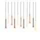 Trio-352011117 - Fiato - Matt Black 11 Light CCT over Island Fitting with Multicolour Shades