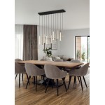 Fiato - Matt Black 11 Light CCT over Island Fitting with Multicolour Shades Fiato - Matt Black 11 Light CCT over Island Fitting with Multicolour Shades