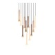 Trio-352091117 - Fiato - Matt Black 11 Light CCT Cluster Pendant with Multicolour Shades