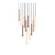 Trio-352091117 - Fiato - Matt Black 11 Light CCT Cluster Pendant with Multicolour Shades