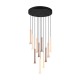 Trio-352091117 - Fiato - Matt Black 11 Light CCT Cluster Pendant with Multicolour Shades
