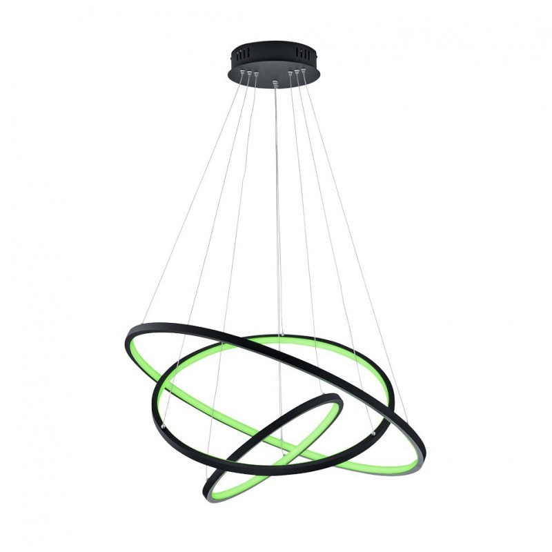 Ceiling Lights - Aaron - Anthracite RGBW Pendant with Remote Control Trio-352710342 - Aaron - Anthracite RGBW Pendant with Remote Control