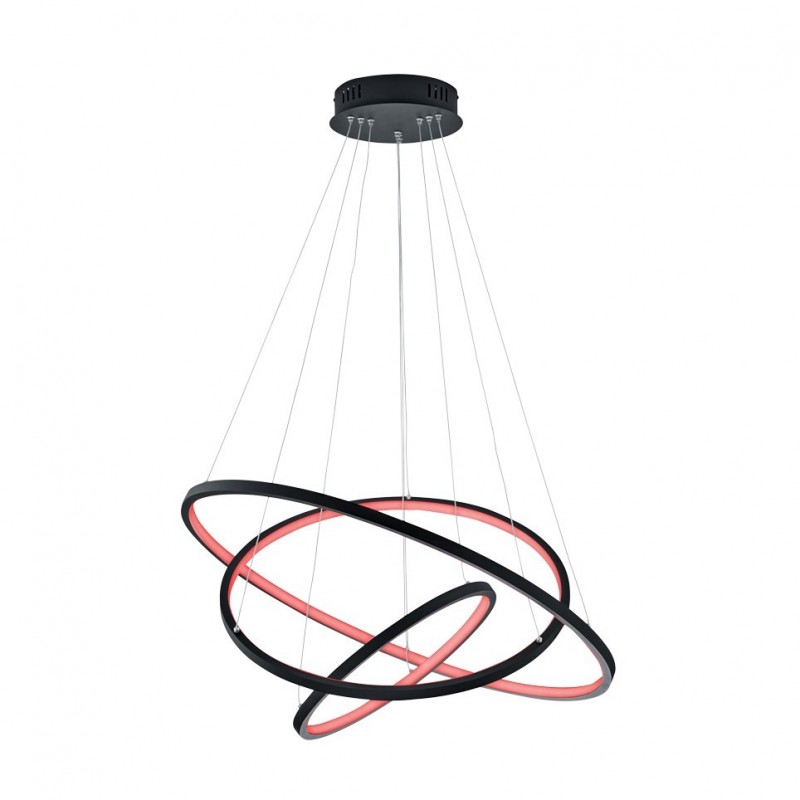 Ceiling Lights - Aaron - Anthracite RGBW Pendant with Remote Control Trio-352710342 - Aaron - Anthracite RGBW Pendant with Remote Control