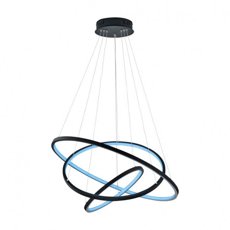 Ceiling Lights - Aaron - Anthracite RGBW Pendant with Remote Control Trio-352710342 - Aaron - Anthracite RGBW Pendant with Remote Control