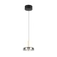 - Celeste - Black & Wood LED Pendant with Smoked Glass Trio-354910132 - Celeste - Black & Wood LED Pendant with Smoked Glass