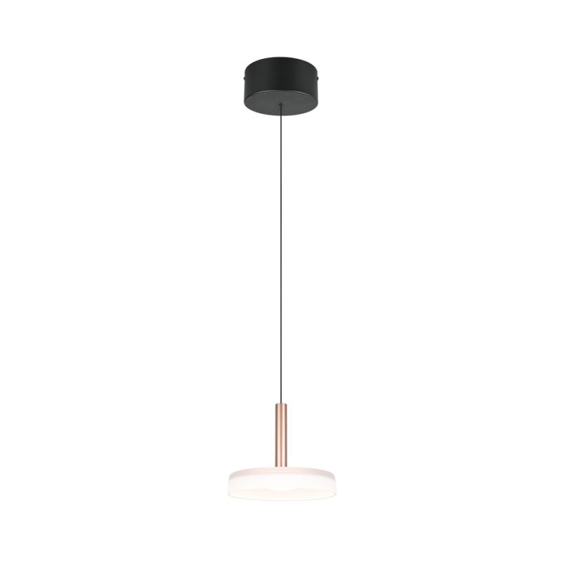 Trio-354910165 - Celeste - Black & Coffee LED Pendant with White Glass