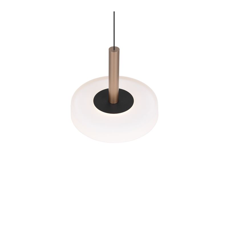 Trio-354910165 - Celeste - Black & Coffee LED Pendant with White Glass