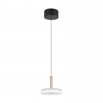 Celeste - Black & Coffee LED Pendant with White Glass Celeste - Black & Coffee LED Pendant with White Glass