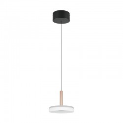 Celeste - Black & Coffee LED Pendant with White Glass
