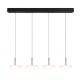 Trio-354910465 - Celeste - Black & Coffee 4 Light LED over Island Fitting with White Glass