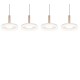 Trio-354910465 - Celeste - Black & Coffee 4 Light LED over Island Fitting with White Glass