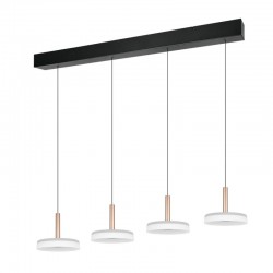 Celeste - Black & Coffee 4 Light LED over Island Fitting with White Glass Celeste - Black & Coffee 4 Light LED over Island Fitting with White Glass
