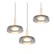- Celeste - Black & Wood 3 Light LED Cluster Pendant with Smoked Glass Trio-354930332 - Celeste - Black & Wood 3 Light LED Cluster Pendant with Smoked Glass