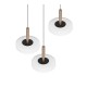 Trio-354930365 - Celeste - Black & Coffee 3 Light LED Cluster Pendant with White Glass