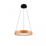 Lynwood - Black LED Pendant with Wooden Shade