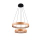 Trio-355039130 - Lynwood - Black 2 Light LED Pendant with Wooden Shade