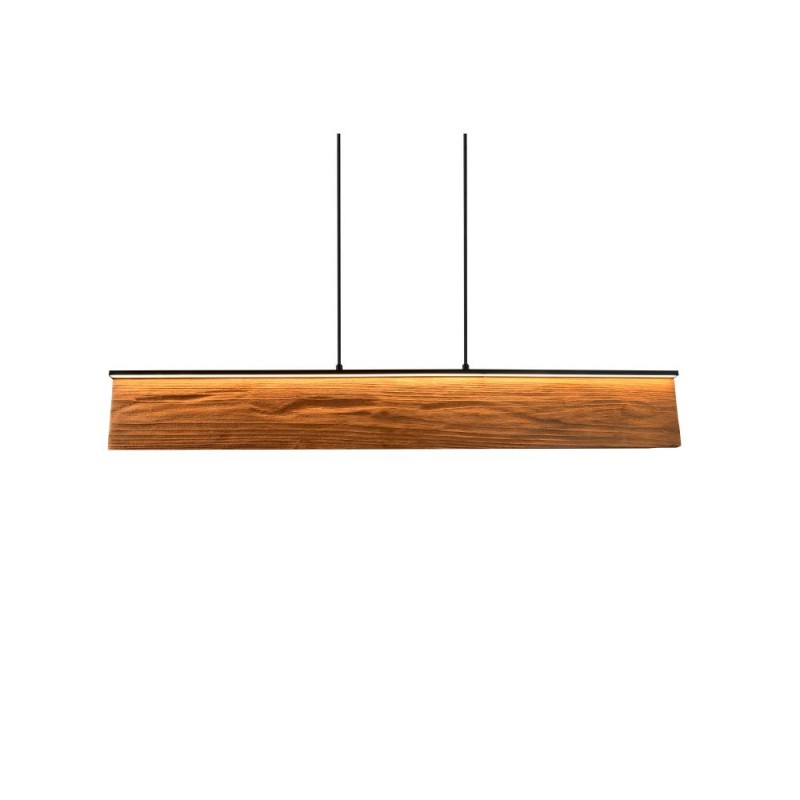 Trio-355510130 - Kalea - Black LED over Island Fitting with Natural Wood
