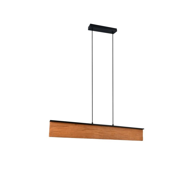 Trio-355510130 - Kalea - Black LED over Island Fitting with Natural Wood