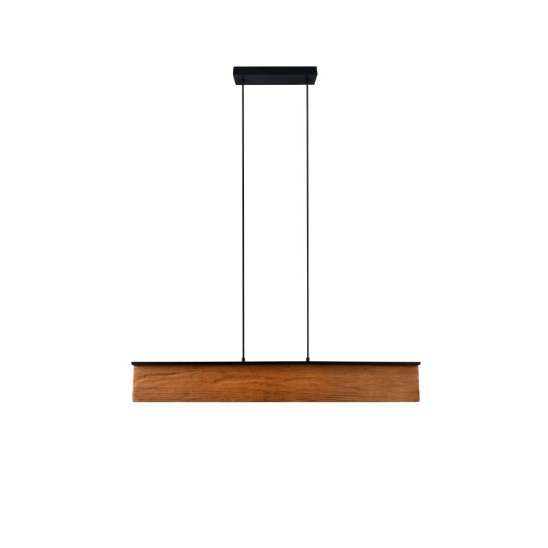 Trio-355510130 - Kalea - Black LED over Island Fitting with Natural Wood