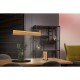 Trio-355510130 - Kalea - Black LED over Island Fitting with Natural Wood