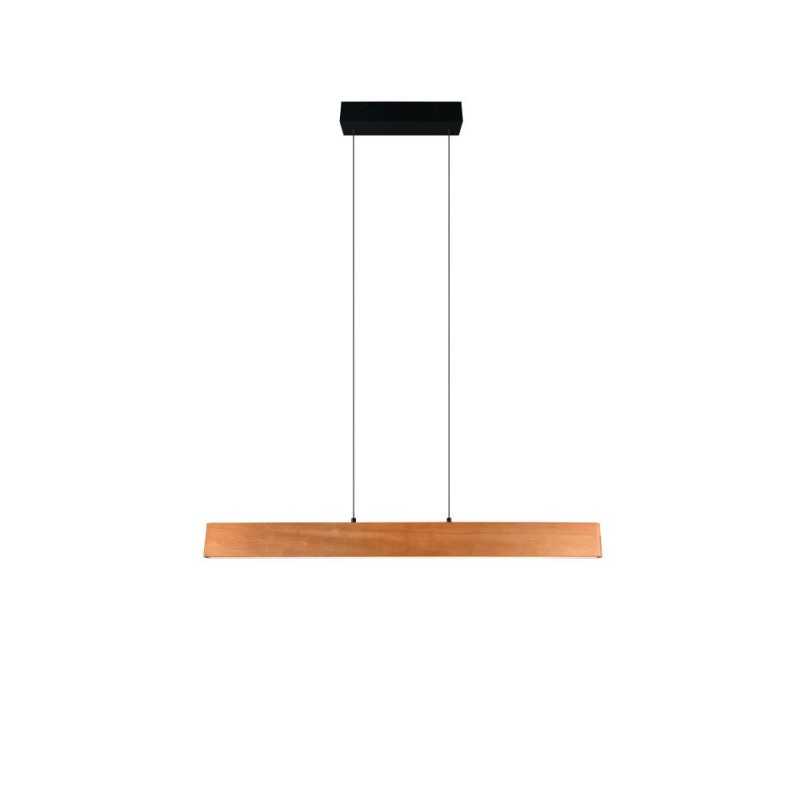 Trio-359710130 - Edgewood - Black CCT Linear Profile with Wooden Shade