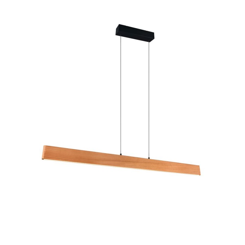 Trio-359719130 - Edgewood - Black CCT Linear Profile with Wooden Shade
