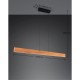 Trio-359719130 - Edgewood - Black CCT Linear Profile with Wooden Shade