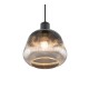 - Tarifa - Black Pendant with Mirrored Smoked Ribbed Glass Trio-362800132 - Tarifa - Black Pendant with Mirrored Smoked Ribbed Glass