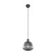 - Tarifa - Black Pendant with Mirrored Smoked Ribbed Glass Trio-362800132 - Tarifa - Black Pendant with Mirrored Smoked Ribbed Glass