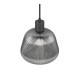 - Tarifa - Black Pendant with Mirrored Smoked Ribbed Glass Trio-362800132 - Tarifa - Black Pendant with Mirrored Smoked Ribbed Glass