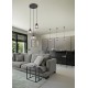 - Tarifa - Black Pendant with Mirrored Smoked Ribbed Glass Trio-362800132 - Tarifa - Black Pendant with Mirrored Smoked Ribbed Glass