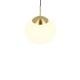 Trio-363100108 - Fomento - Matt Brass Pendant with White Oval Glass