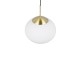 Trio-363100108 - Fomento - Matt Brass Pendant with White Oval Glass