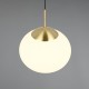 Trio-363100108 - Fomento - Matt Brass Pendant with White Oval Glass