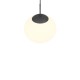 Trio-363100132 - Fomento - Matt Black Pendant with White Oval Glass