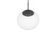 Trio-363100132 - Fomento - Matt Black Pendant with White Oval Glass