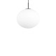 Trio-363100132 - Fomento - Matt Black Pendant with White Oval Glass