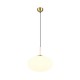 - Fomento - Matt Brass Pendant with White Oval Glass Ø 40 cm Trio-363190108 - Fomento - Matt Brass Pendant with White Oval Glass Ø 40 cm