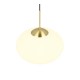 - Fomento - Matt Brass Pendant with White Oval Glass Ø 40 cm Trio-363190108 - Fomento - Matt Brass Pendant with White Oval Glass Ø 40 cm