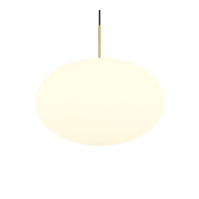 - Fomento - Matt Brass Pendant with White Oval Glass Ø 40 cm Trio-363190108 - Fomento - Matt Brass Pendant with White Oval Glass Ø 40 cm