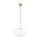 - Fomento - Matt Brass Pendant with White Oval Glass Ø 40 cm Trio-363190108 - Fomento - Matt Brass Pendant with White Oval Glass Ø 40 cm