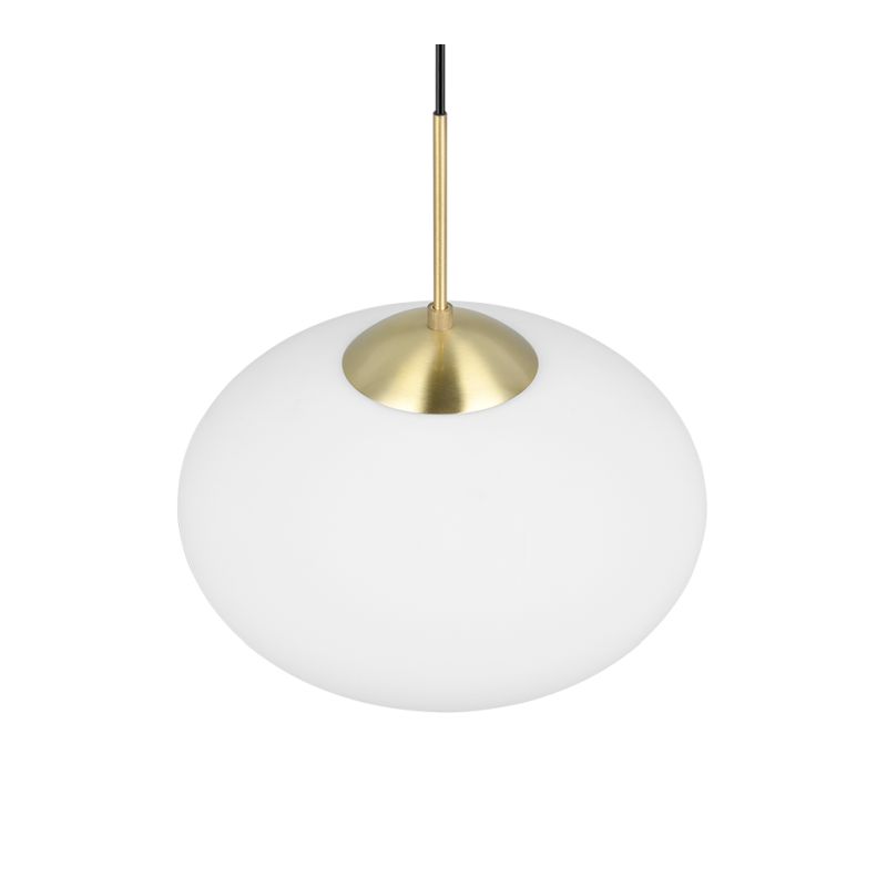 - Fomento - Matt Brass Pendant with White Oval Glass Ø 40 cm Trio-363190108 - Fomento - Matt Brass Pendant with White Oval Glass Ø 40 cm