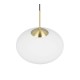 - Fomento - Matt Brass Pendant with White Oval Glass Ø 40 cm Trio-363190108 - Fomento - Matt Brass Pendant with White Oval Glass Ø 40 cm