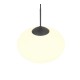 Trio-363190132 - Fomento - Matt Black Pendant with White Oval Glass Ø 40 cm